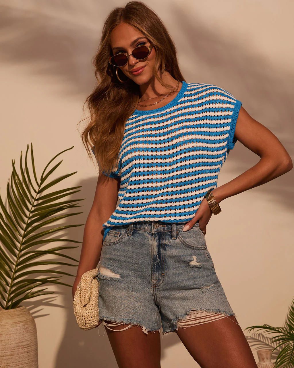 Lillah Striped Knit Top - Image 10