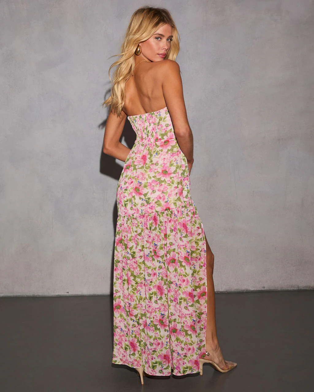 Lily Song Floral Drop Waist Maxi Dress - Image 4