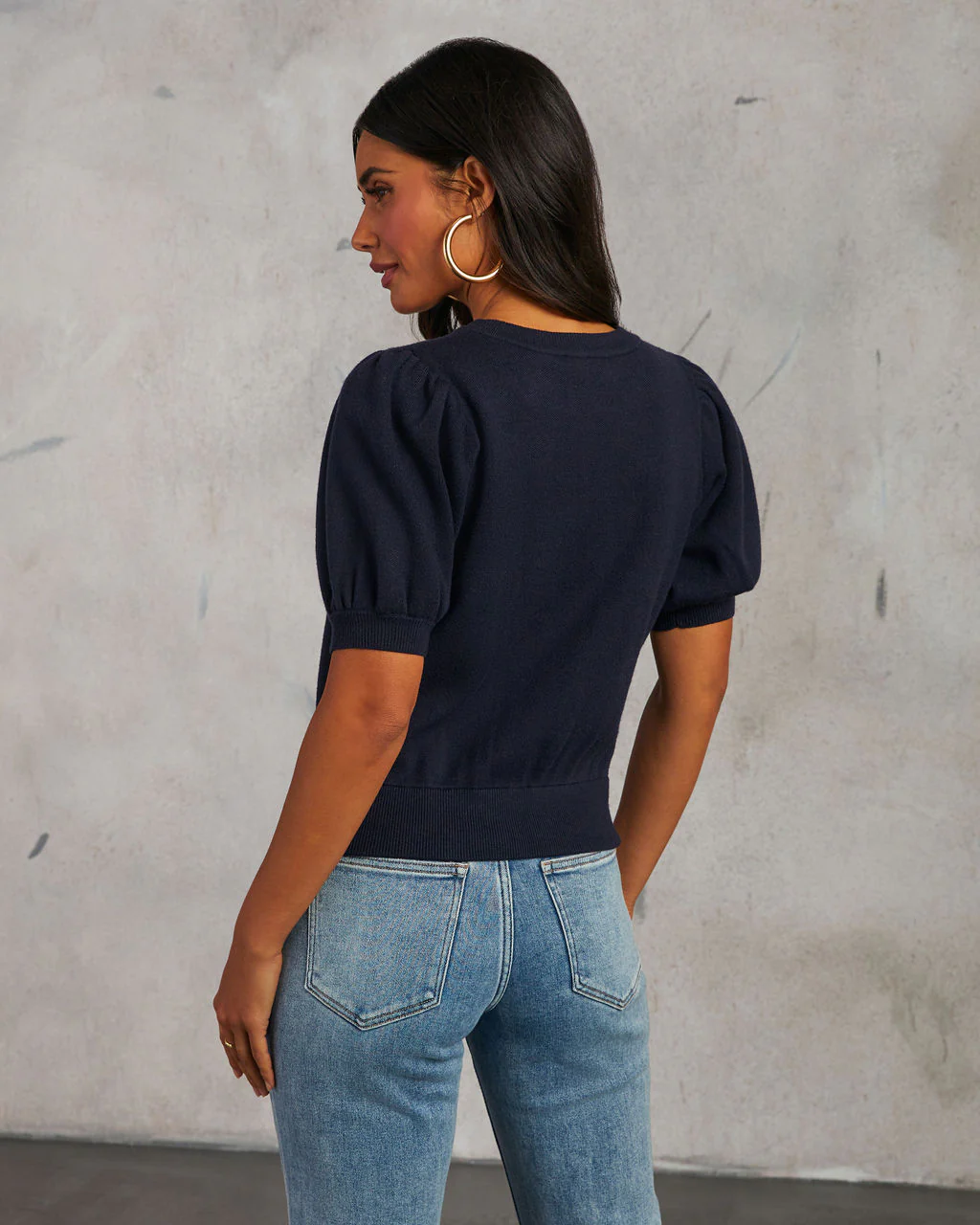 Livia Puff Sleeve Knit Sweater Top - Image 16