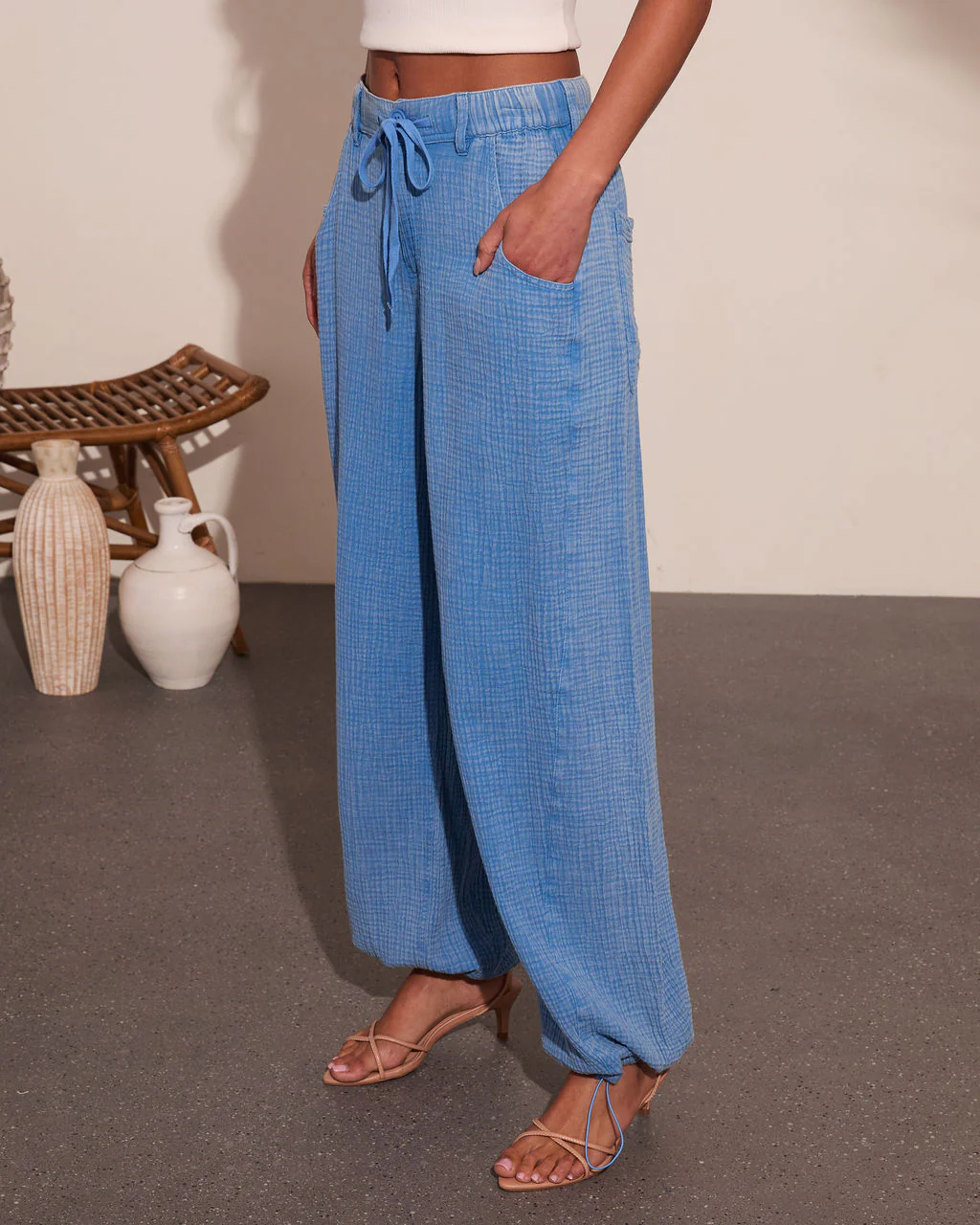 Loela Mid Rise Drawstring Joggers - Image 3