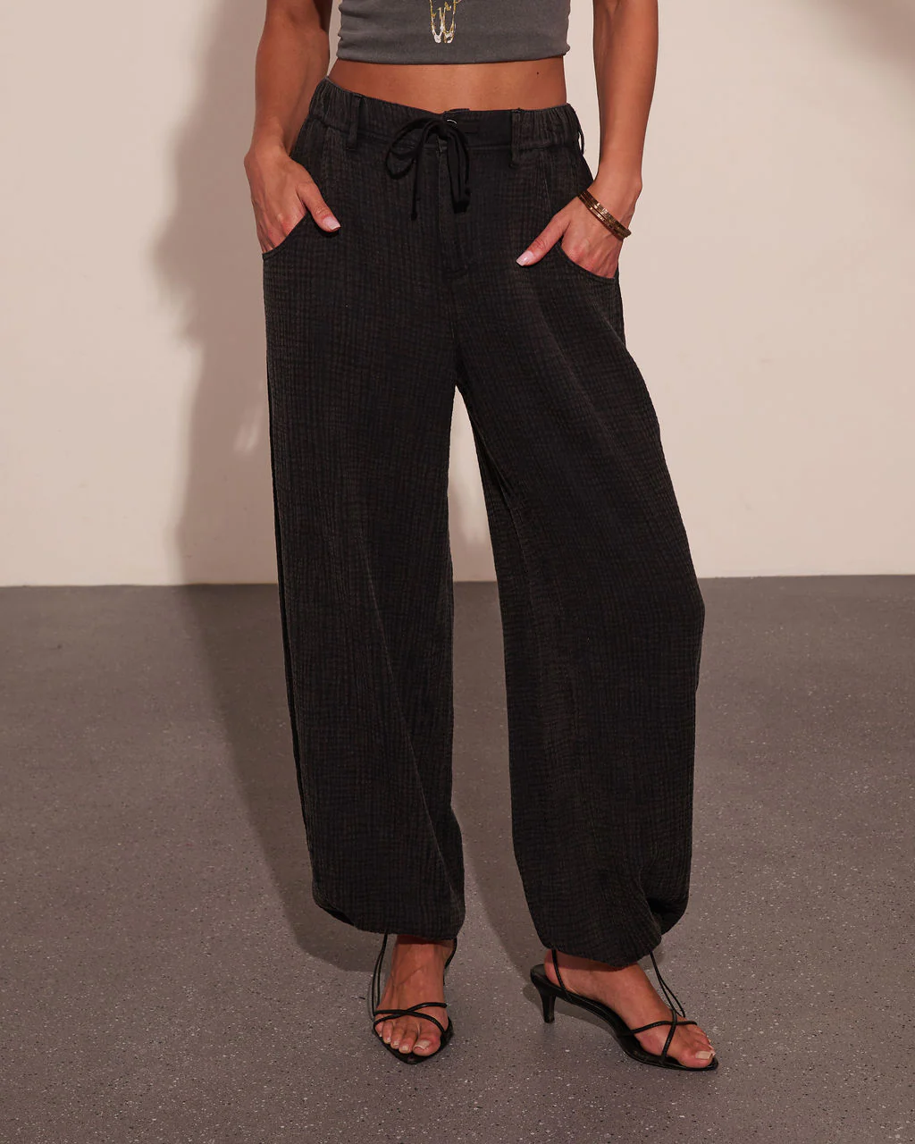 Loela Mid Rise Drawstring Joggers - Image 8
