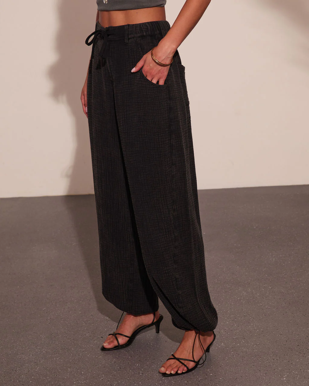 Loela Mid Rise Drawstring Joggers - Image 9
