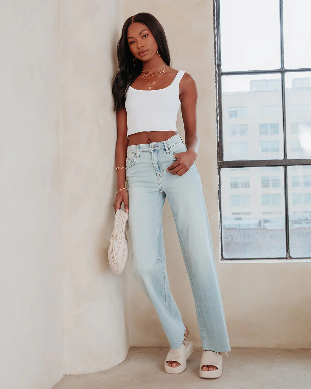 Logan Super Stretch High Rise Relaxed Jeans - Image 6