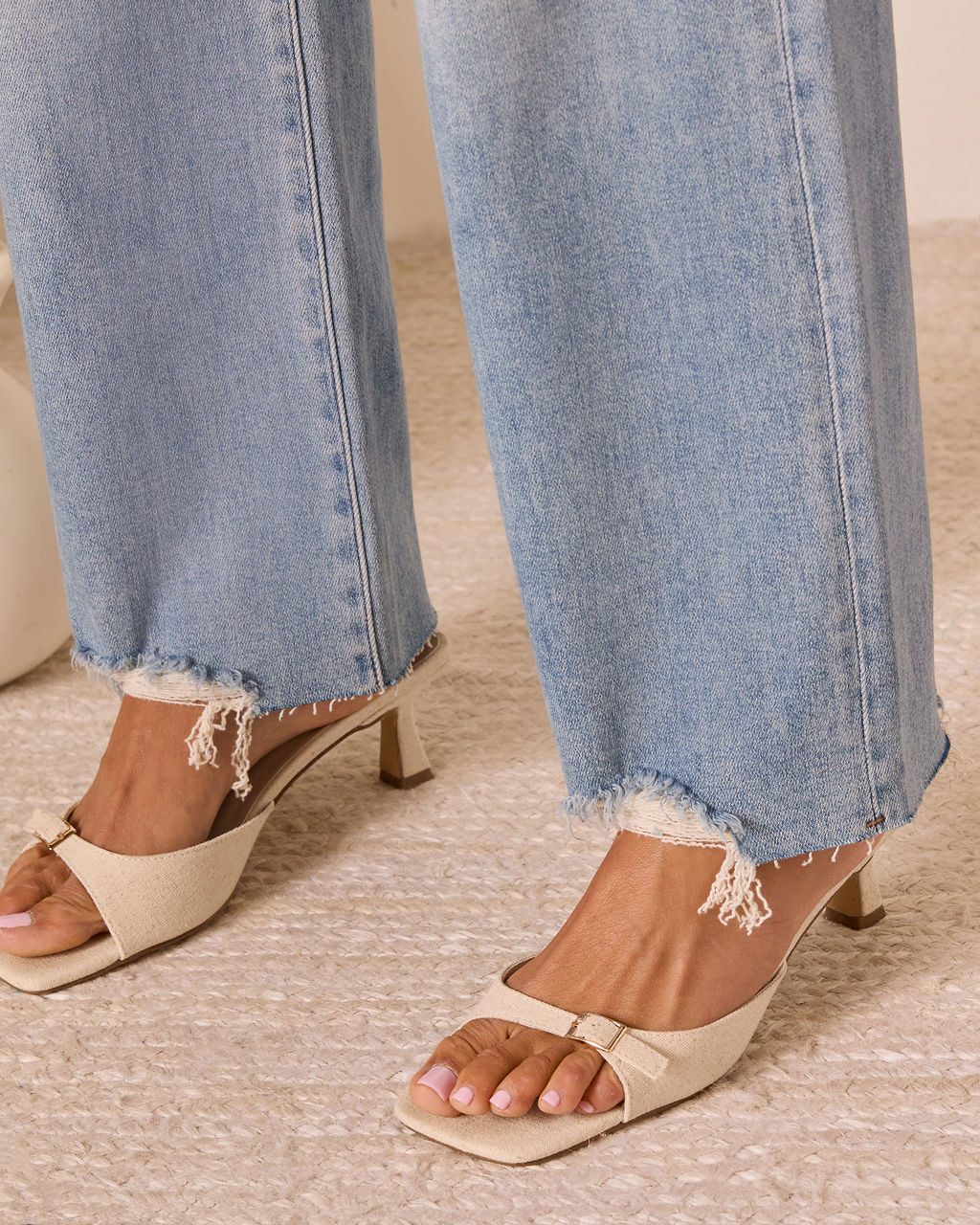 Lohan Super Stretch High Rise Distressed Relaxed Denim - Image 6