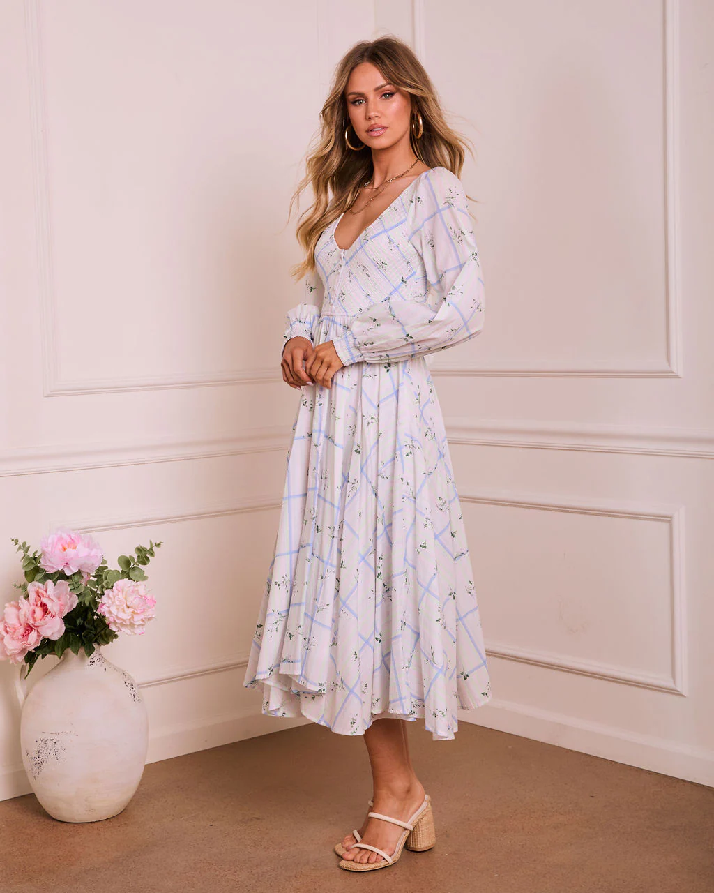 Wildlight Muse Floral Plaid Maxi Dress - Image 3