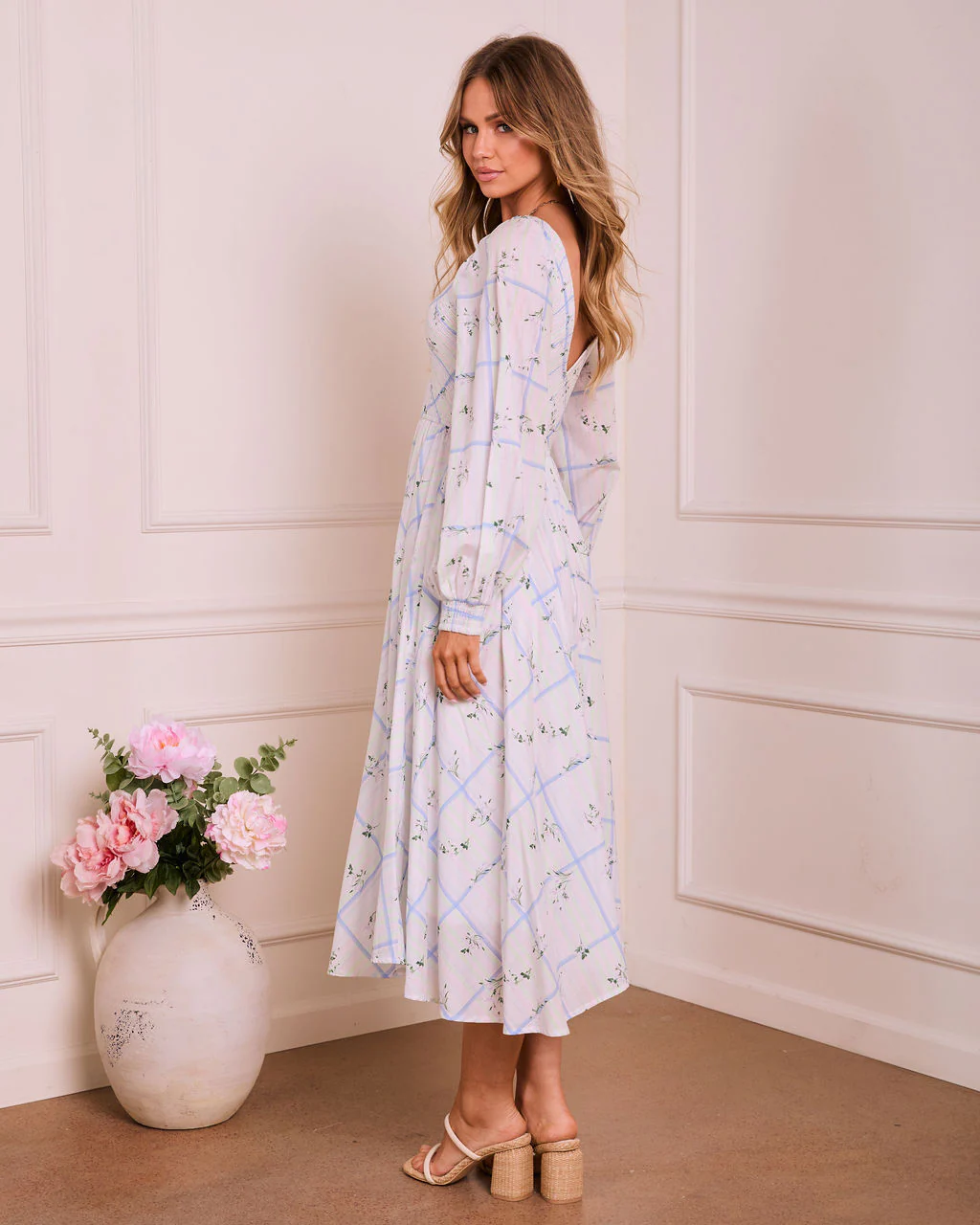 Wildlight Muse Floral Plaid Maxi Dress - Image 4