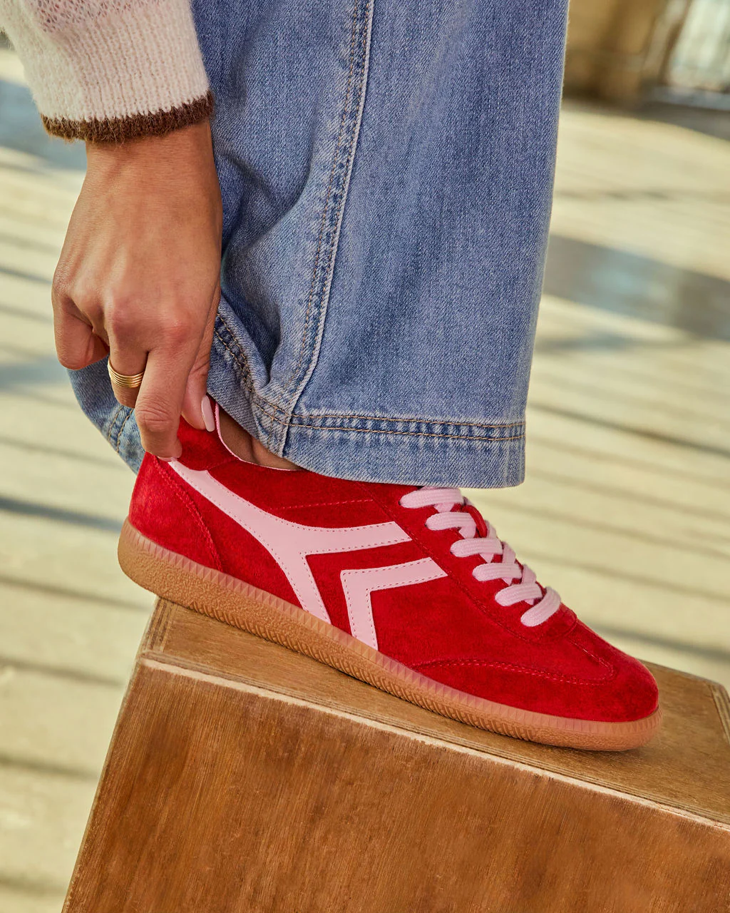 Lorilai Faux Suede Lace Up Sneakers - Image 10