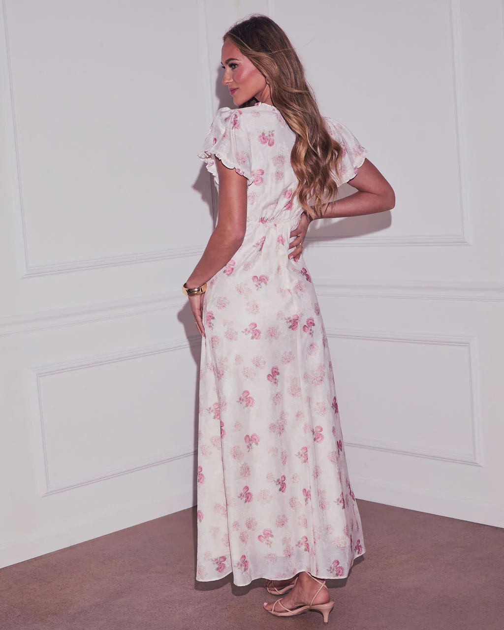 Lorrie Floral Jacquard Maxi Dress - Image 4