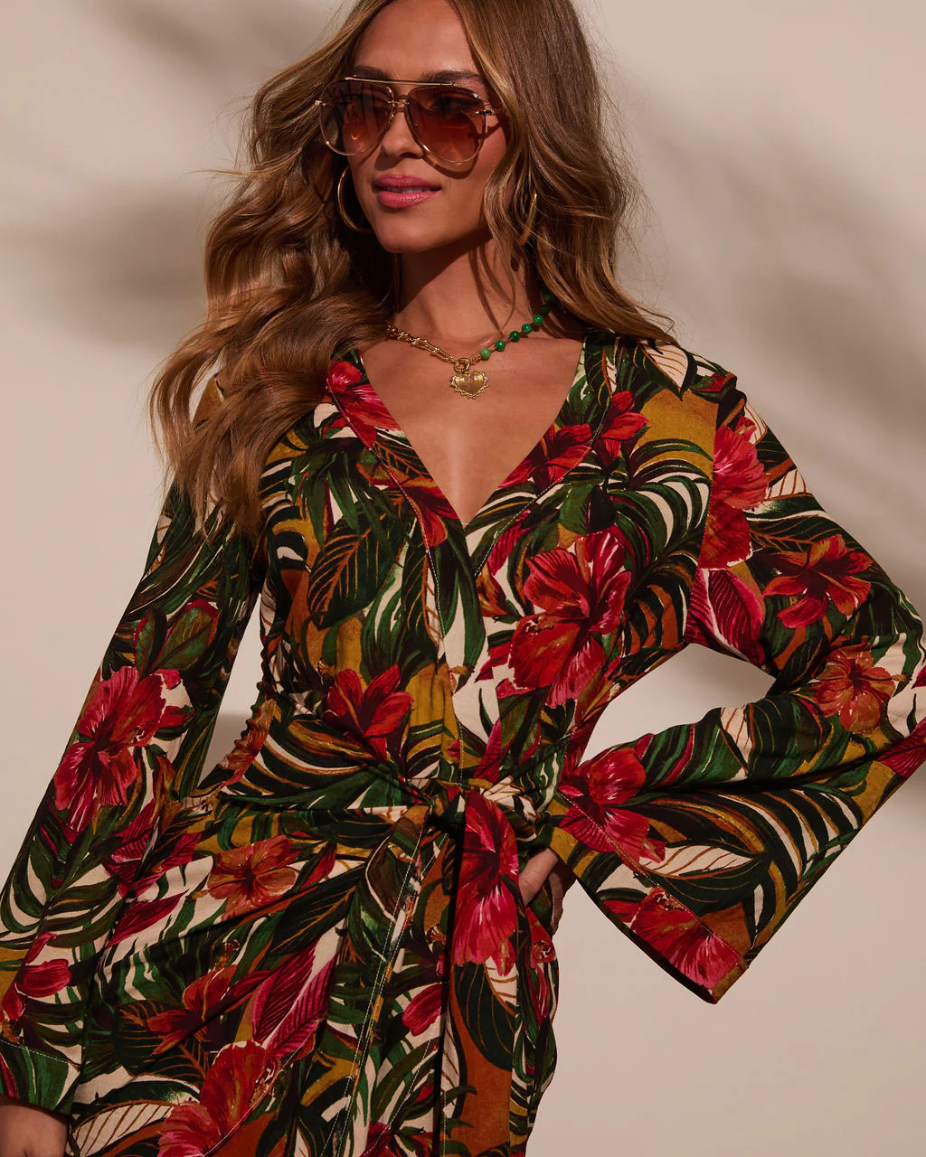 Lost In The Tropics Wrap Mini Dress - Image 6