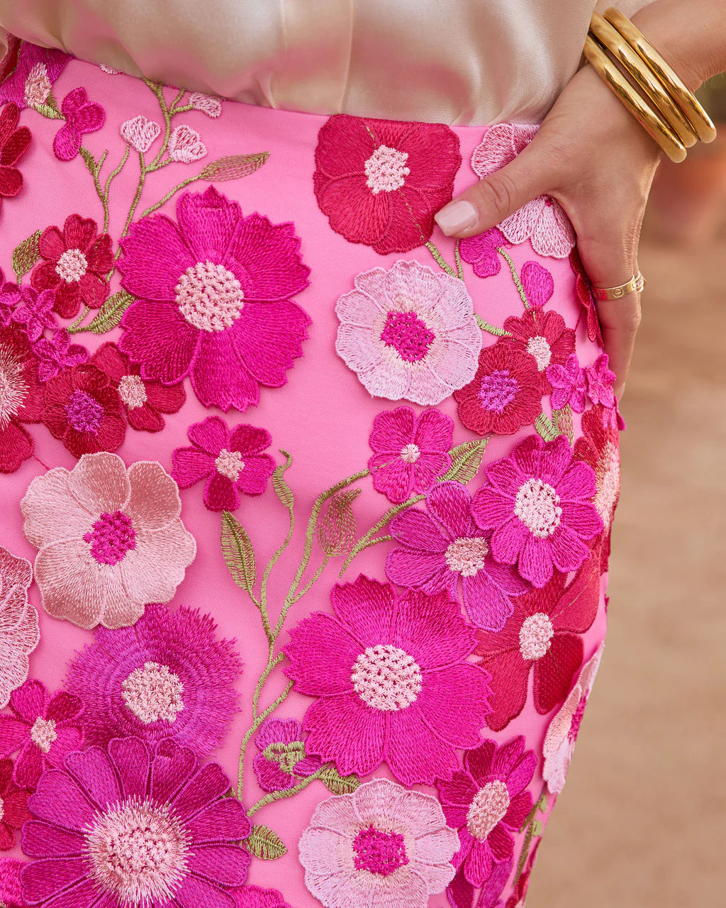 Love Notes Floral Applique Mini Skirt - Image 6