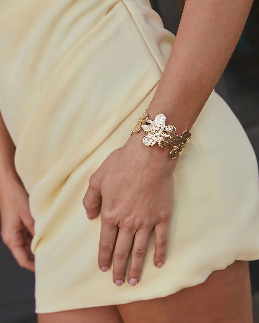 Love To Bloom Floral Cuff Bracelet - Image 2