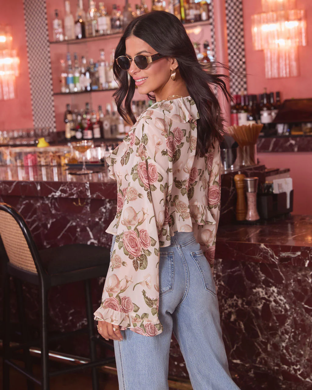 Lovers Bloom Floral Ruffle Blouse - Image 10