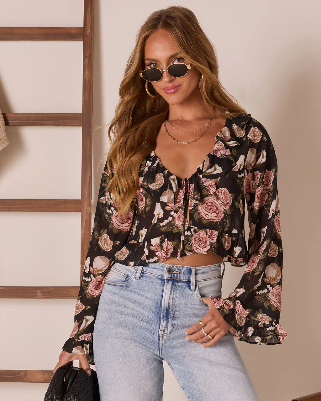 Lovers Bloom Floral Ruffle Blouse - Image 13