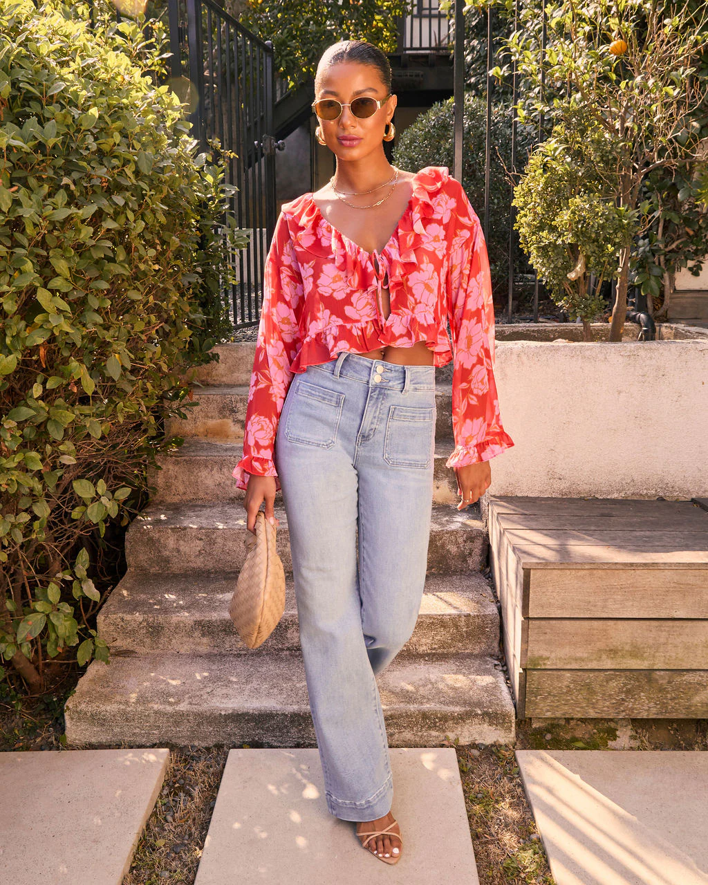 Lovers Bloom Floral Ruffle Blouse - Image 2