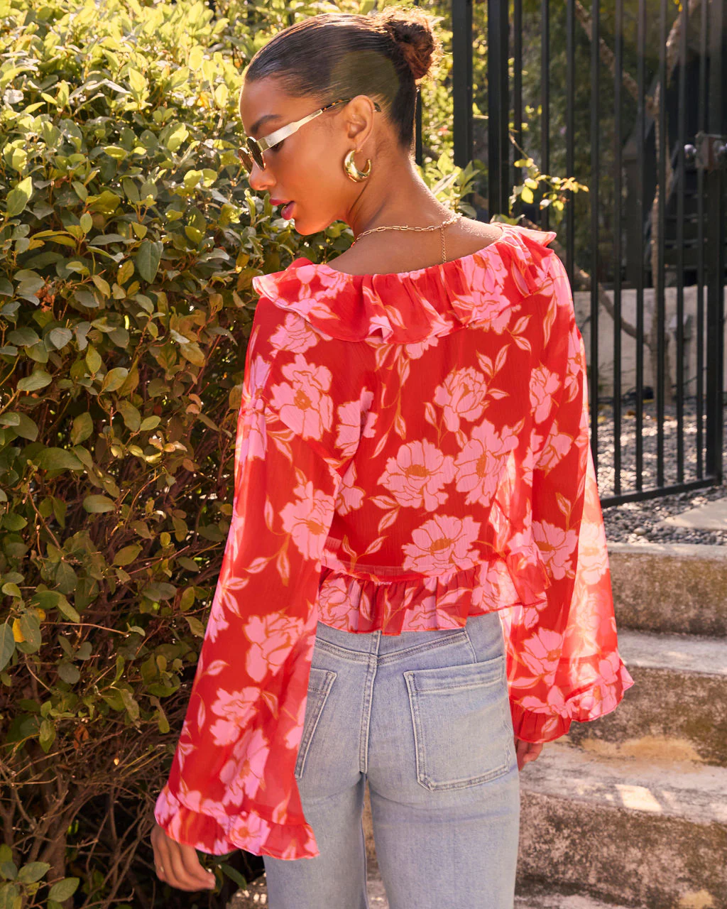 Lovers Bloom Floral Ruffle Blouse - Image 4