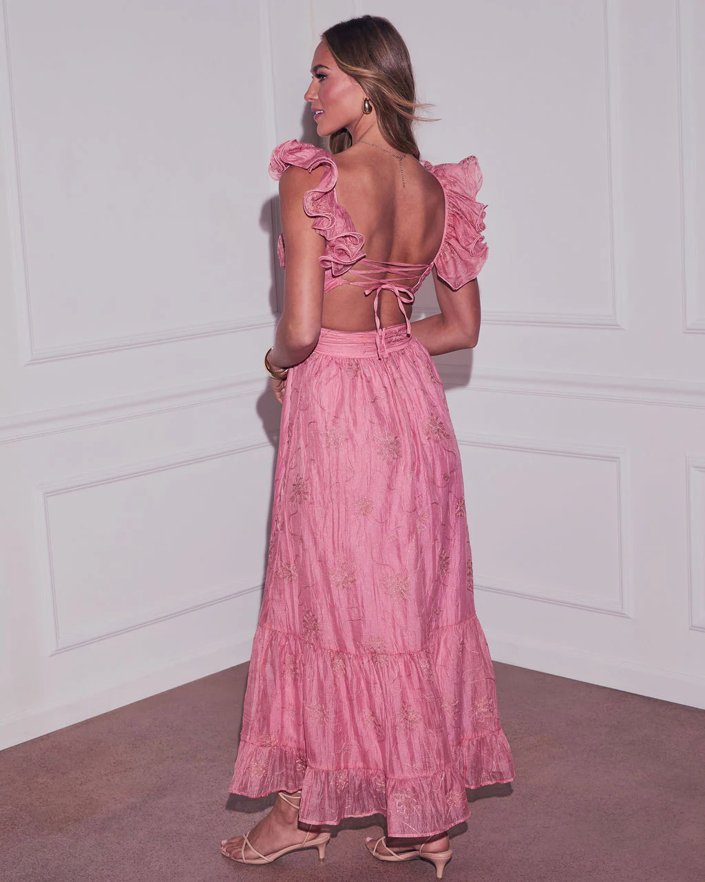 Lovers Summer Ruffle Organza Maxi Dress - Image 4