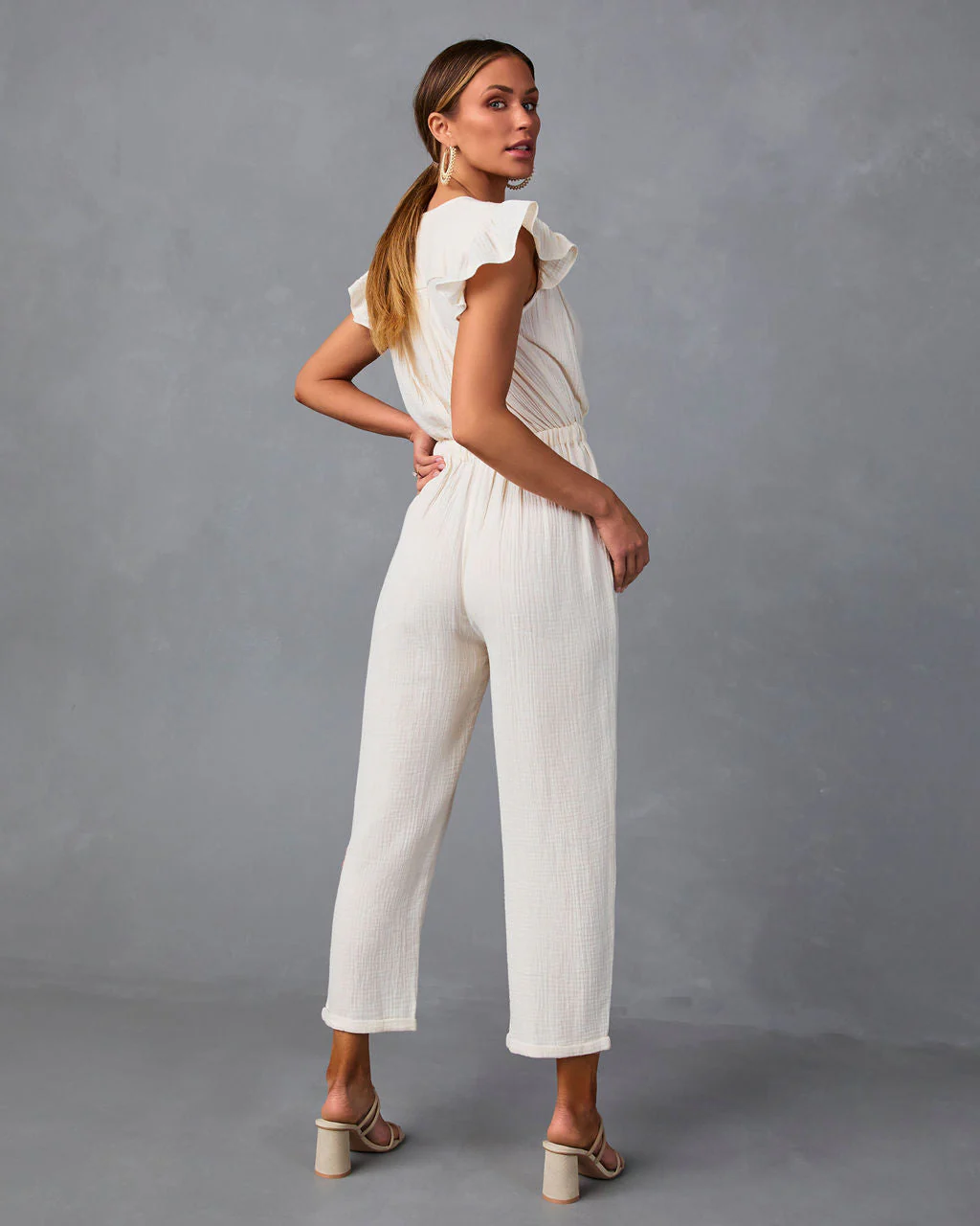 Loyal Pocketed Ruffle Jumpsuit - Image 2