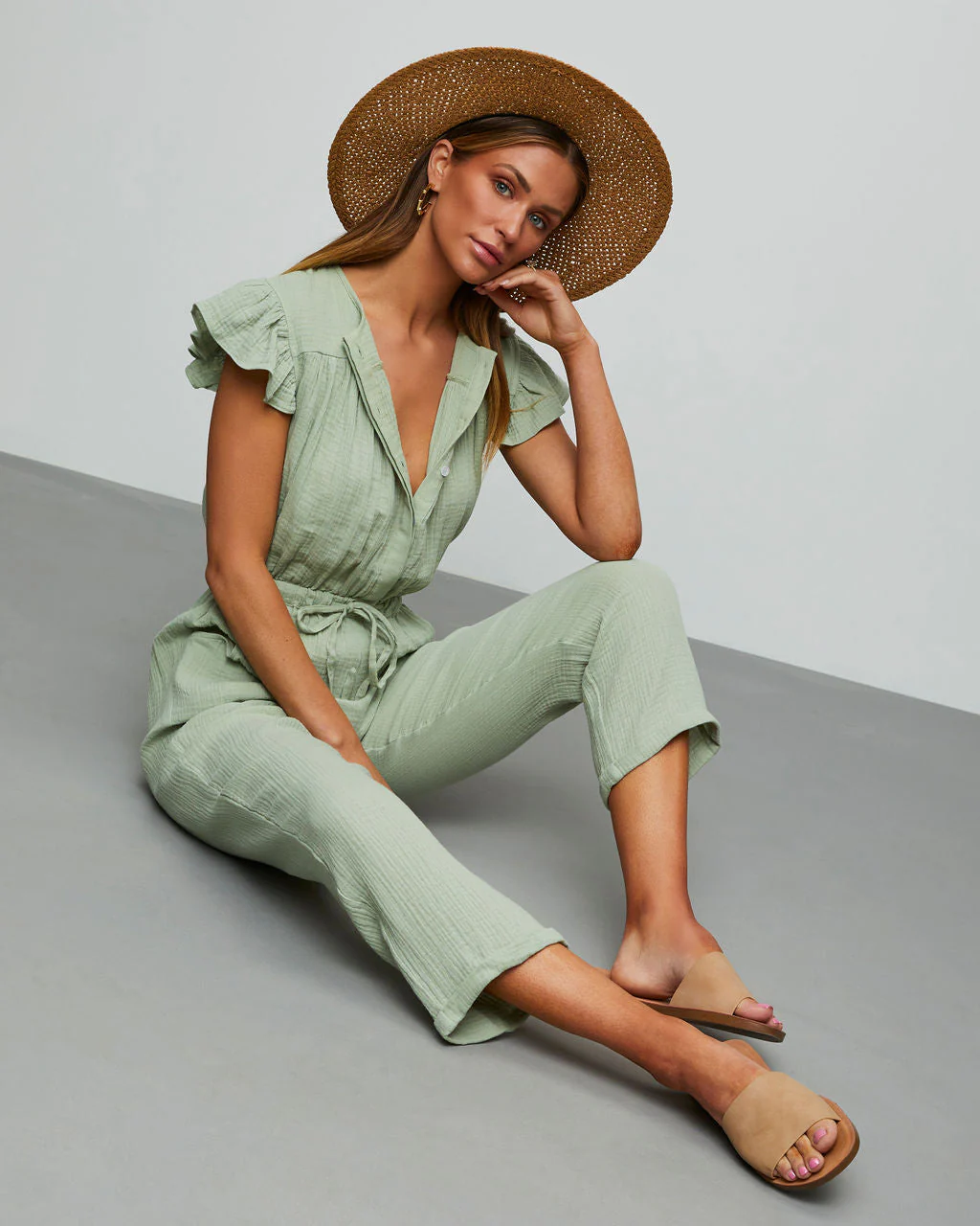 Loyal Pocketed Ruffle Jumpsuit - Image 4