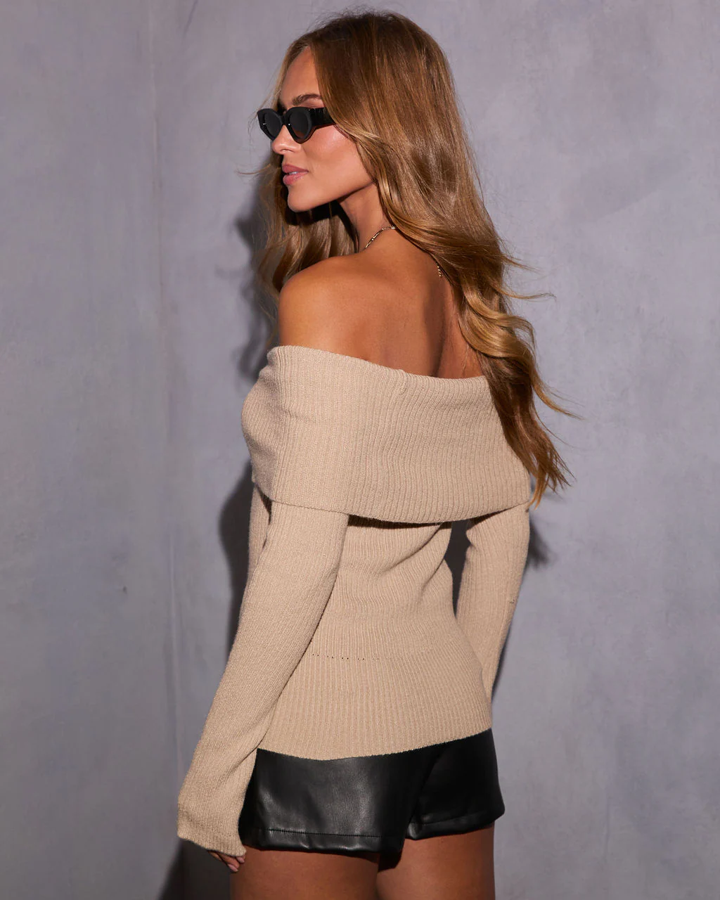 Lucina Knit Off The Shoulder Top - Image 4