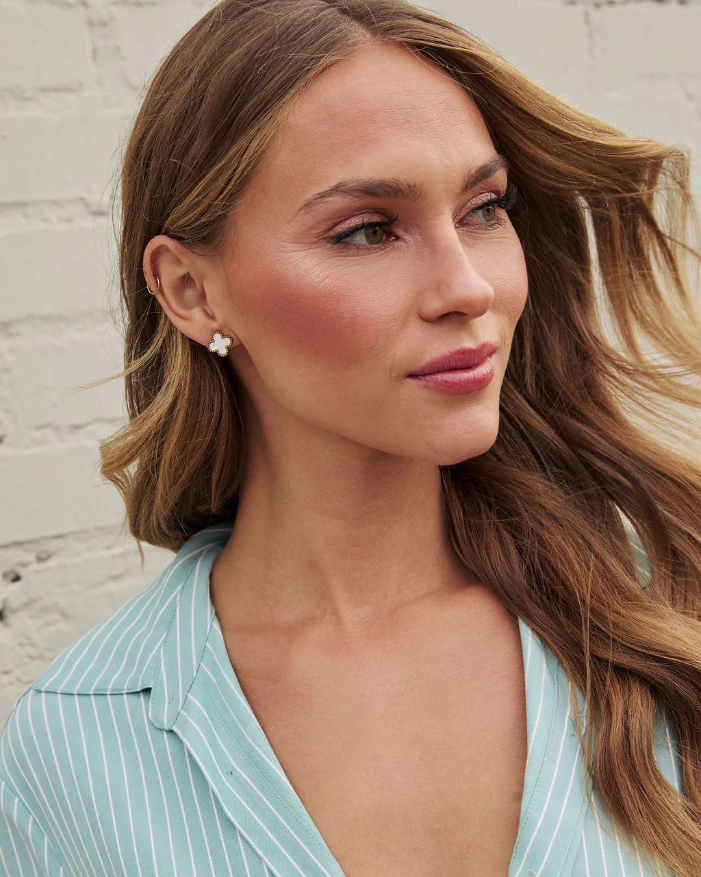 Lucky Day Clover Stud Earrings - Image 7