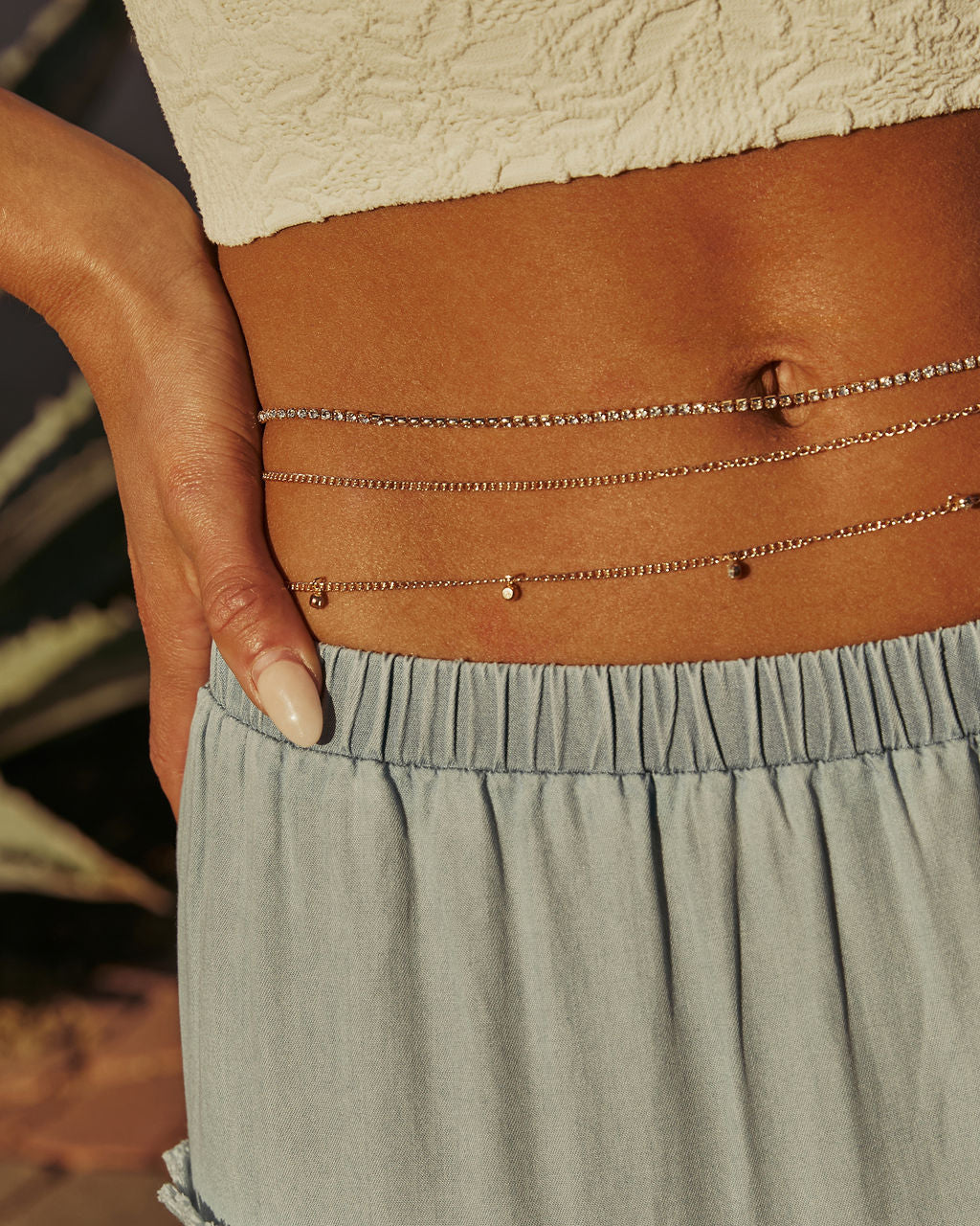 Lucky Day Layered Belly Chain - Image 3
