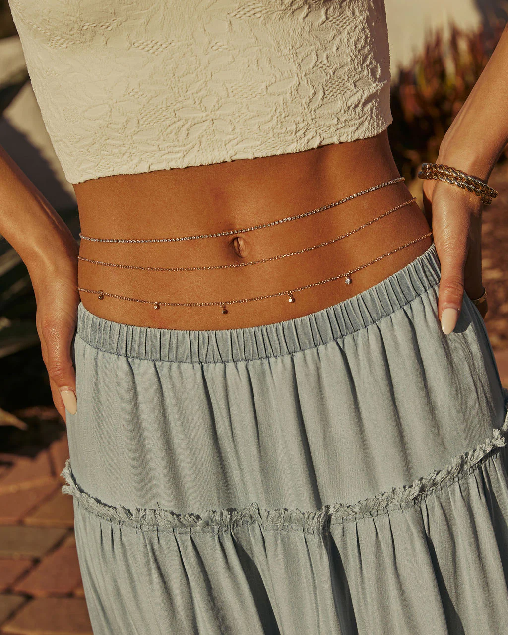 Lucky Day Layered Belly Chain - Image 4