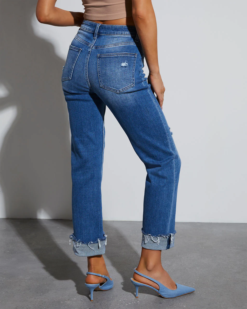 Lucy Super Stretch High Rise Slim Leg Straight Jeans - Image 3