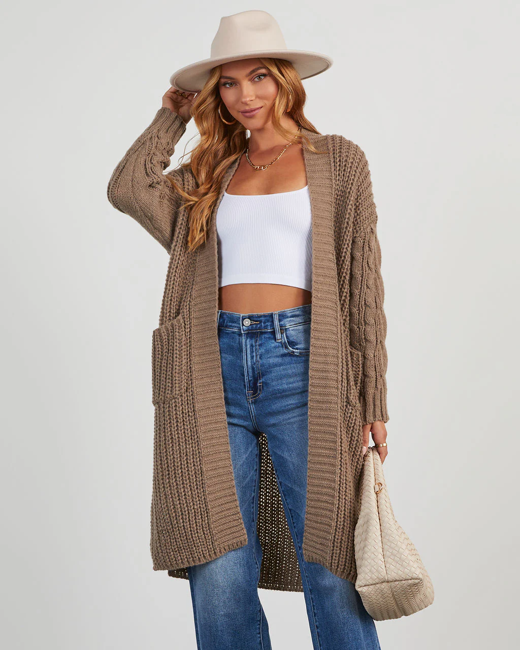 Ludlow Cable Knit Duster Cardigan - Image 14