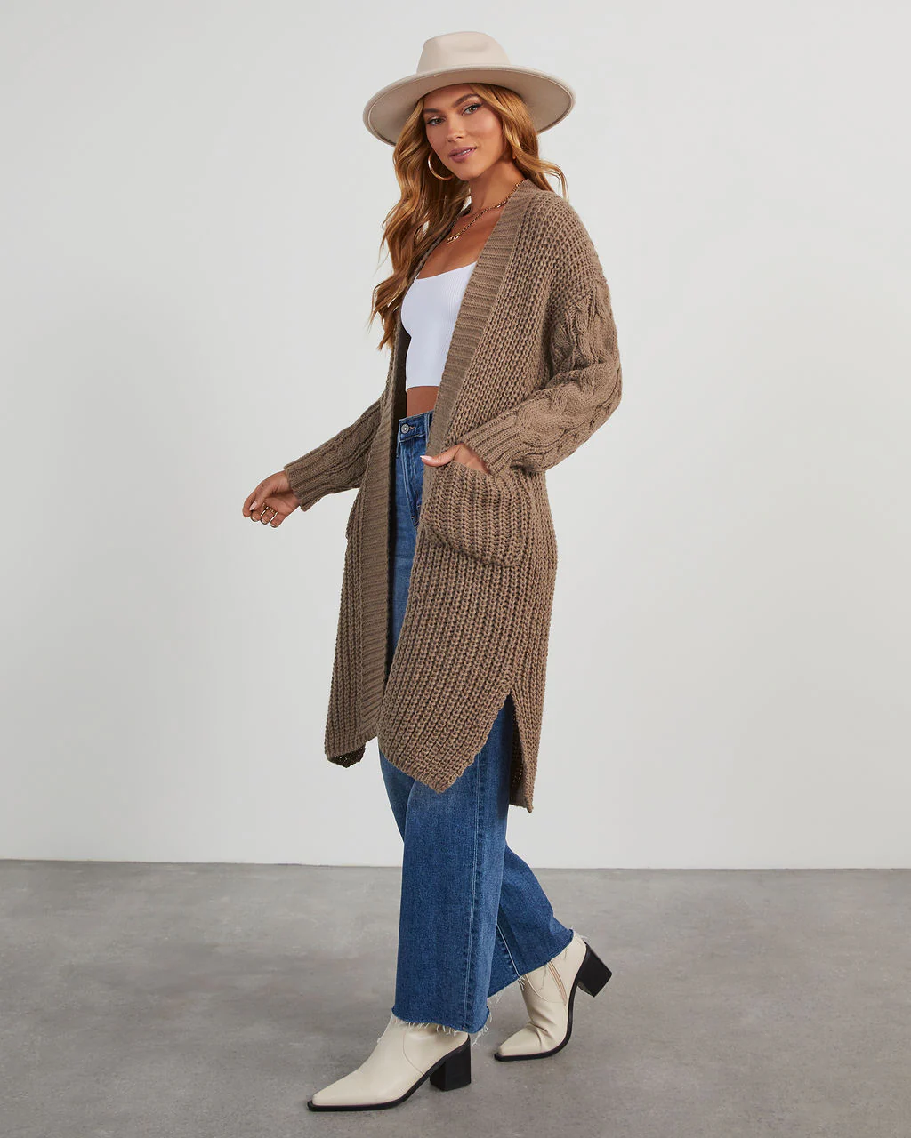 Ludlow Cable Knit Duster Cardigan - Image 15
