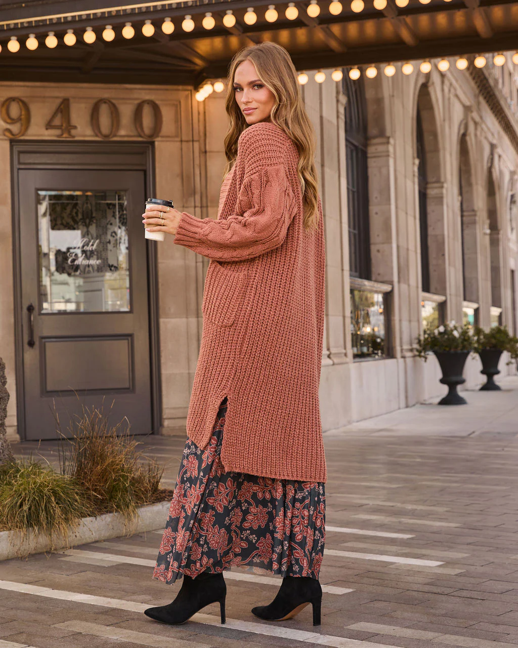 Ludlow Cable Knit Duster Cardigan - Image 4