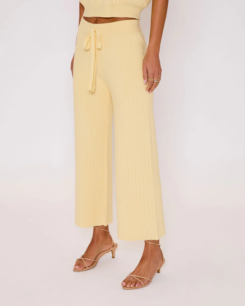Luisah Ribbed Knit Straight Leg Pants - Image 3