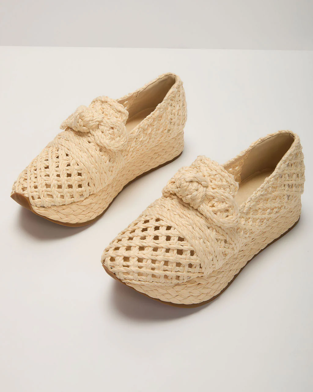 Lyla Straw Platform Bow Sneaker - Image 2