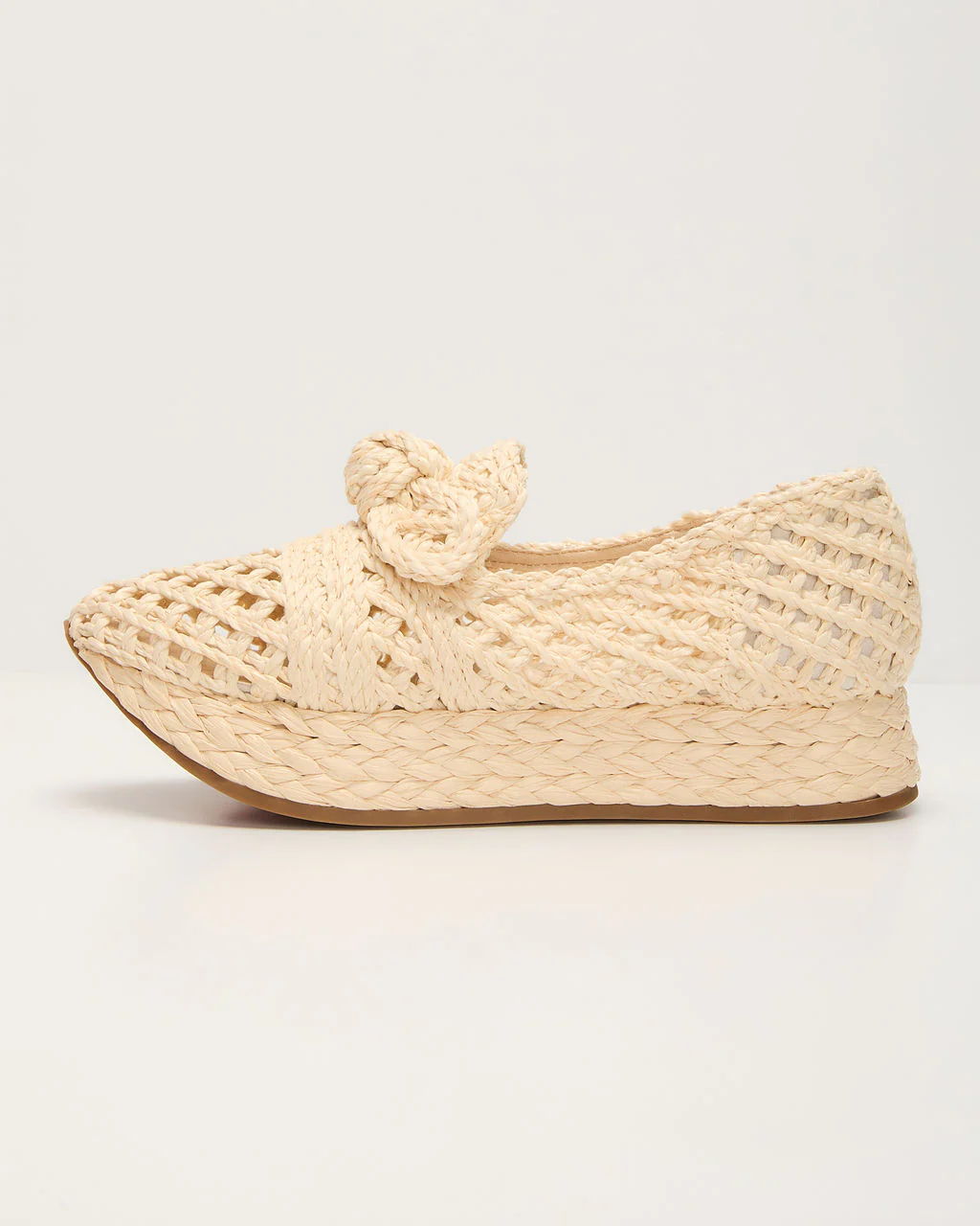 Lyla Straw Platform Bow Sneaker - Image 4