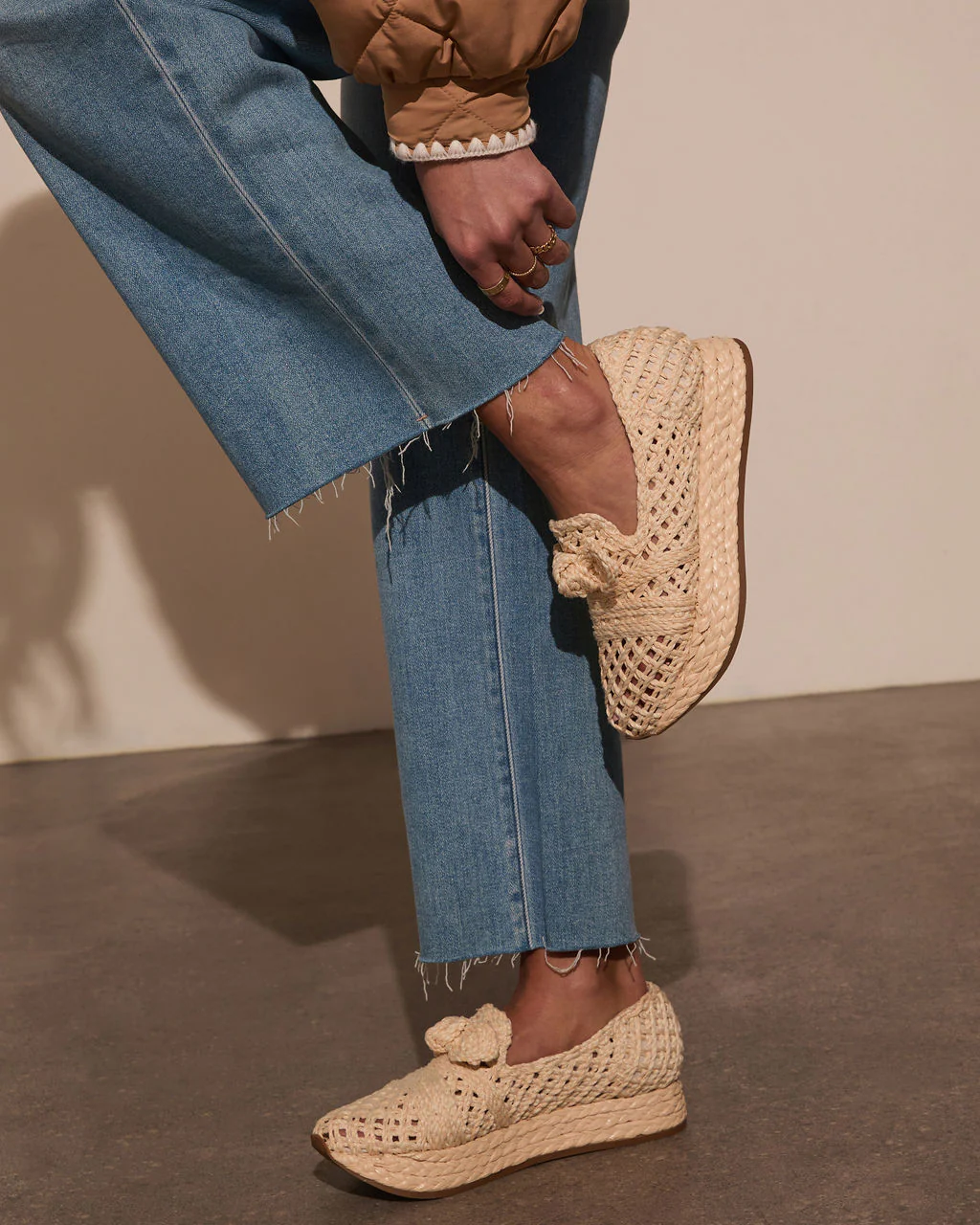 Lyla Straw Platform Bow Sneaker - Image 5