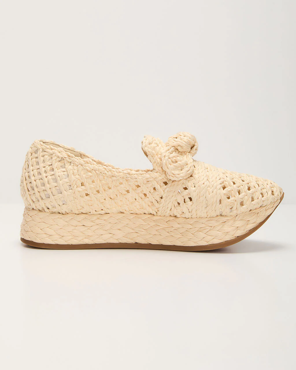 Lyla Straw Platform Bow Sneaker - Image 6