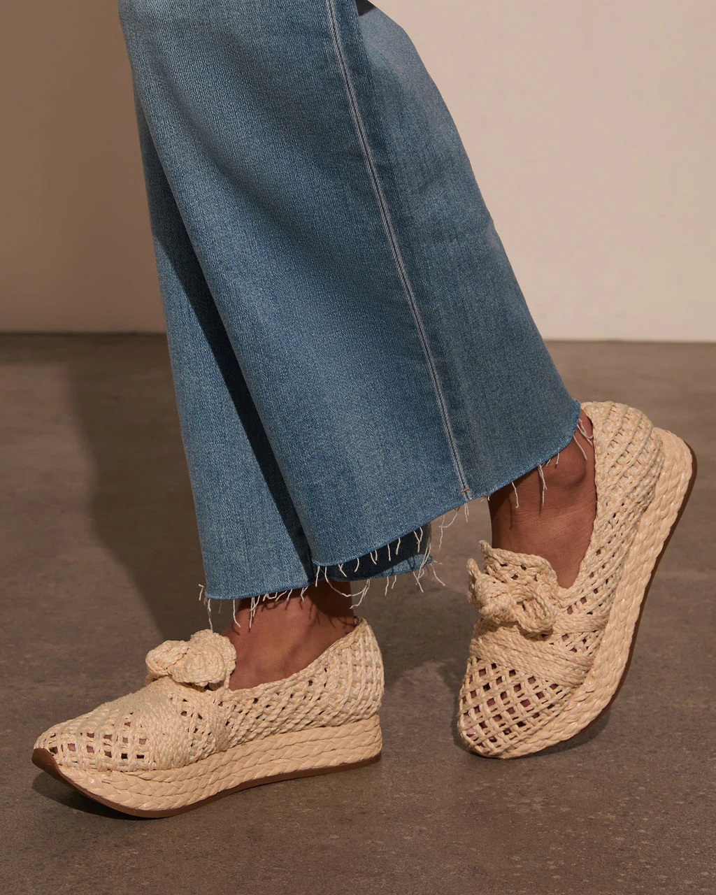 Lyla Straw Platform Bow Sneaker - Image 7