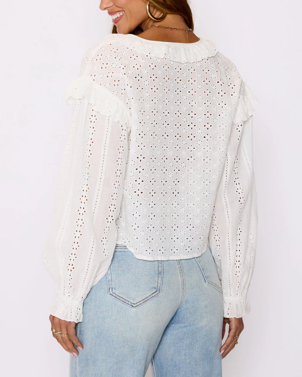 Mabel Ruffle Tie Front Blouse - Image 4