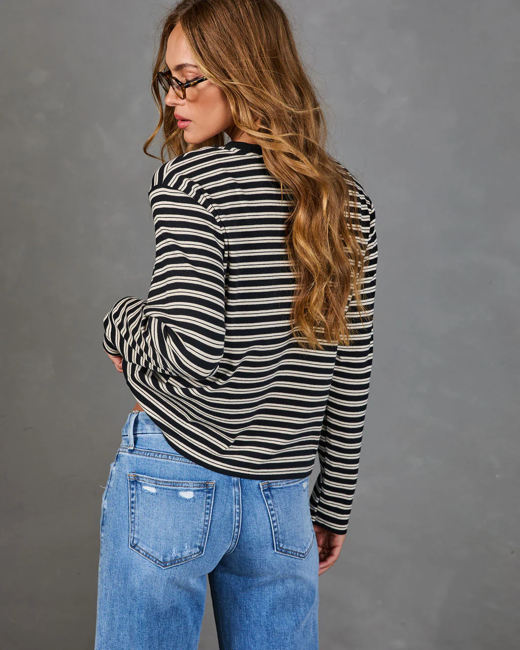 Mackey Striped Long Sleeve Top - Image 4