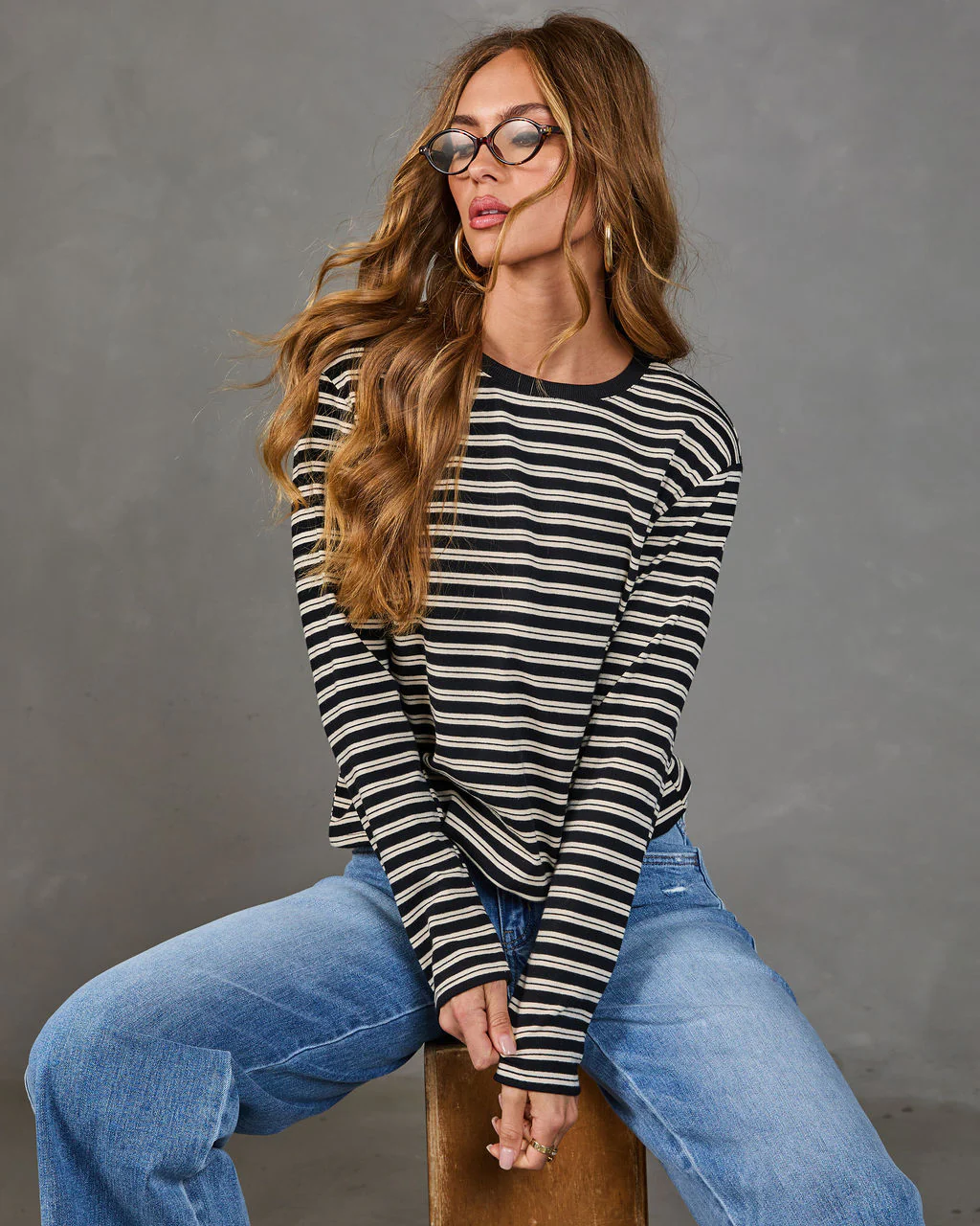 Mackey Striped Long Sleeve Top - Image 5