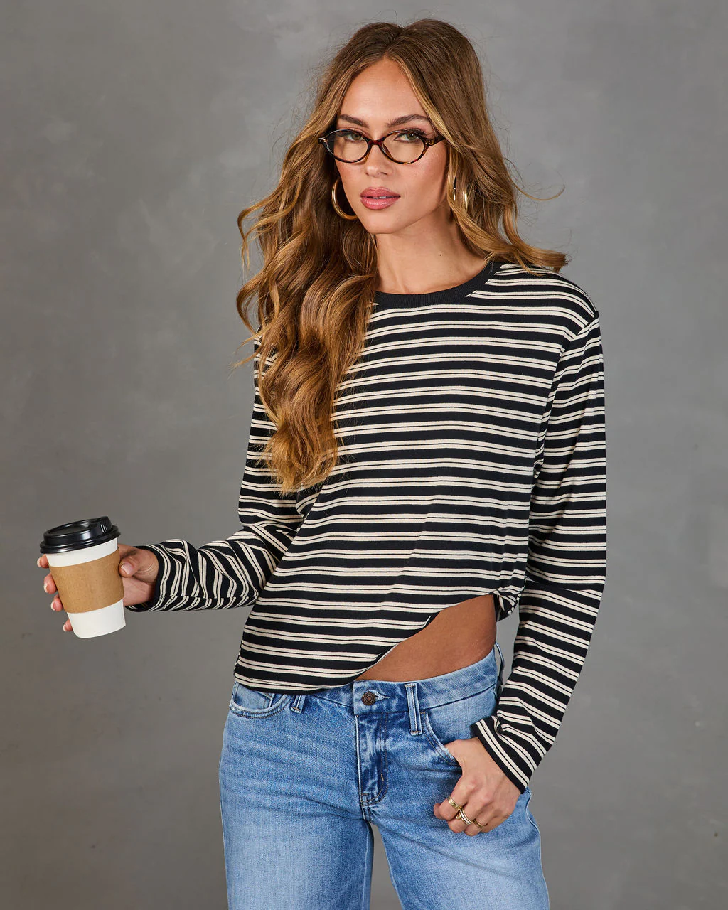 Mackey Striped Long Sleeve Top - Image 6