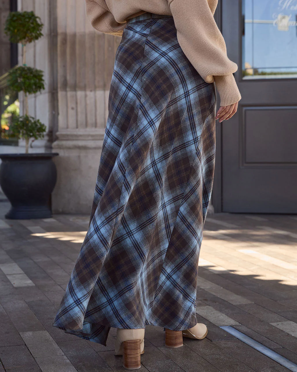 Mae Lynn Plaid Maxi Skirt - Image 4