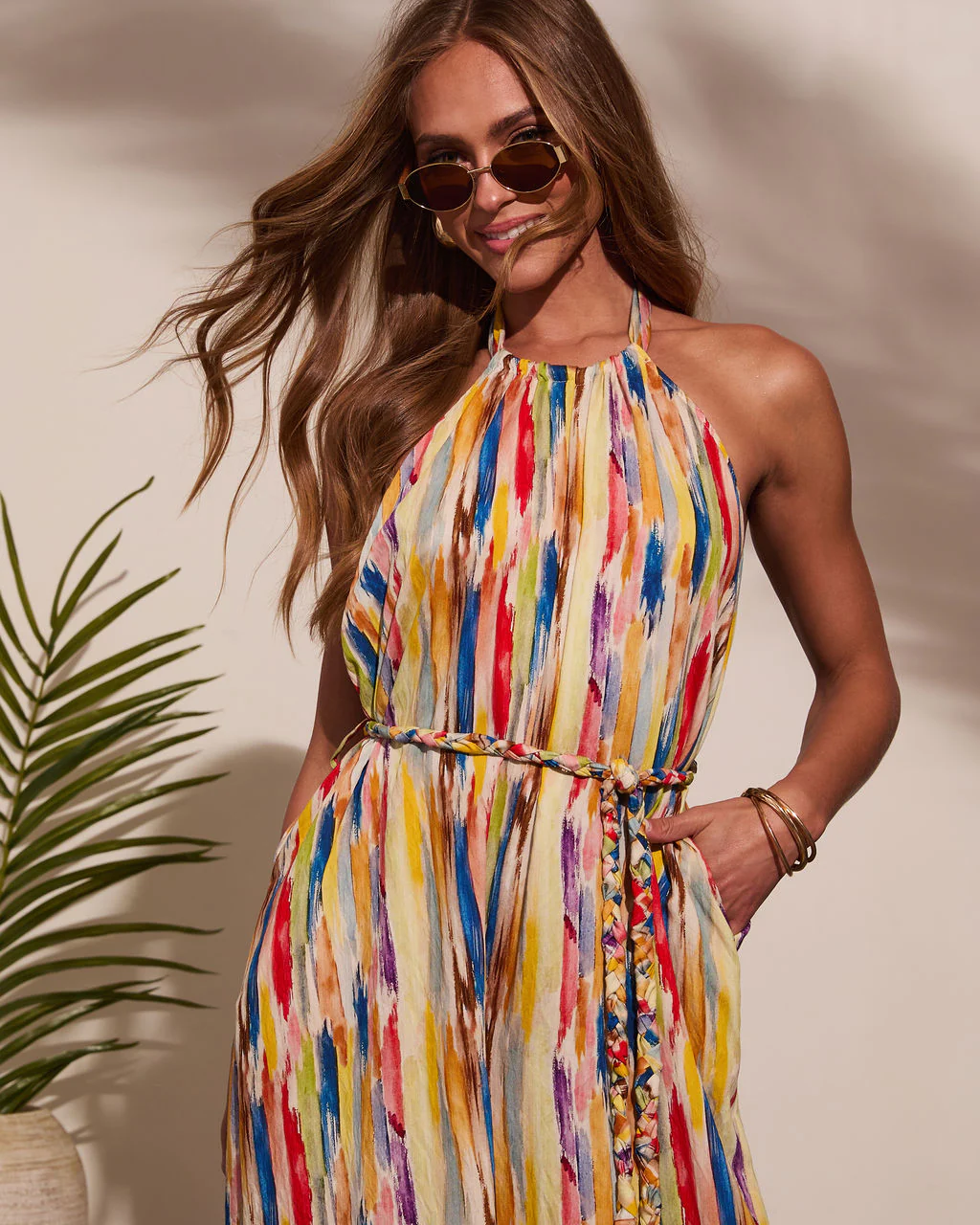 Magic Hour Halter Waist Tie Jumpsuit - Image 2