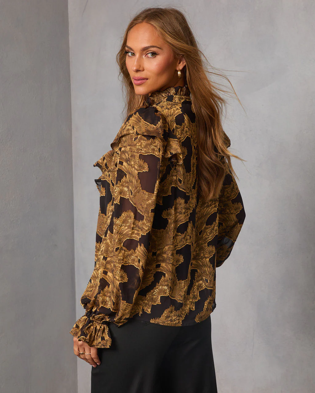 Maicie Paisley Mock Neck Top - Image 4