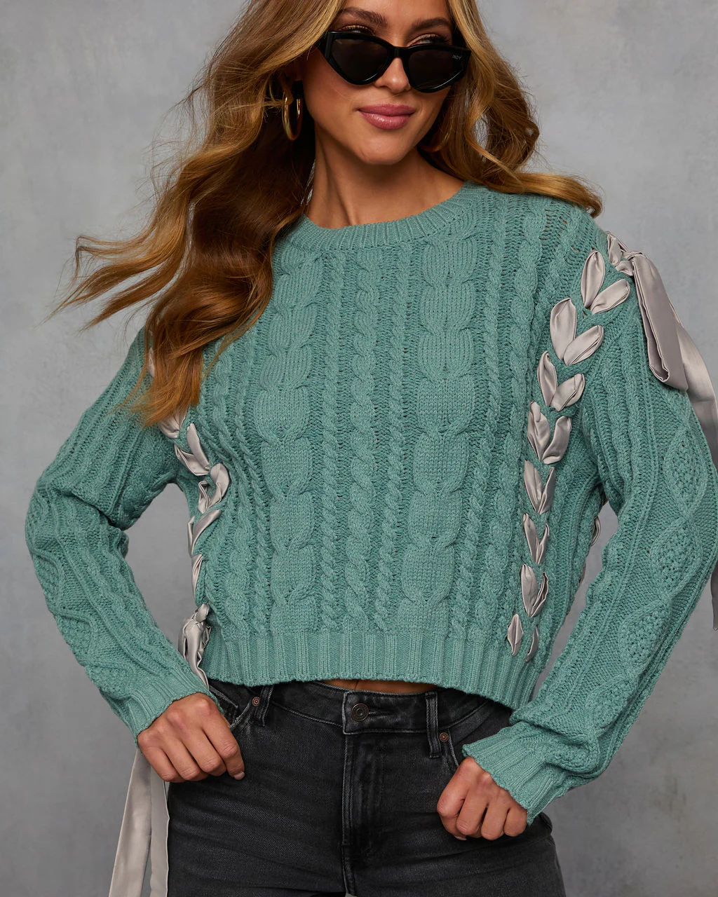 Maleena Braided Ribbon Sweater - Image 6