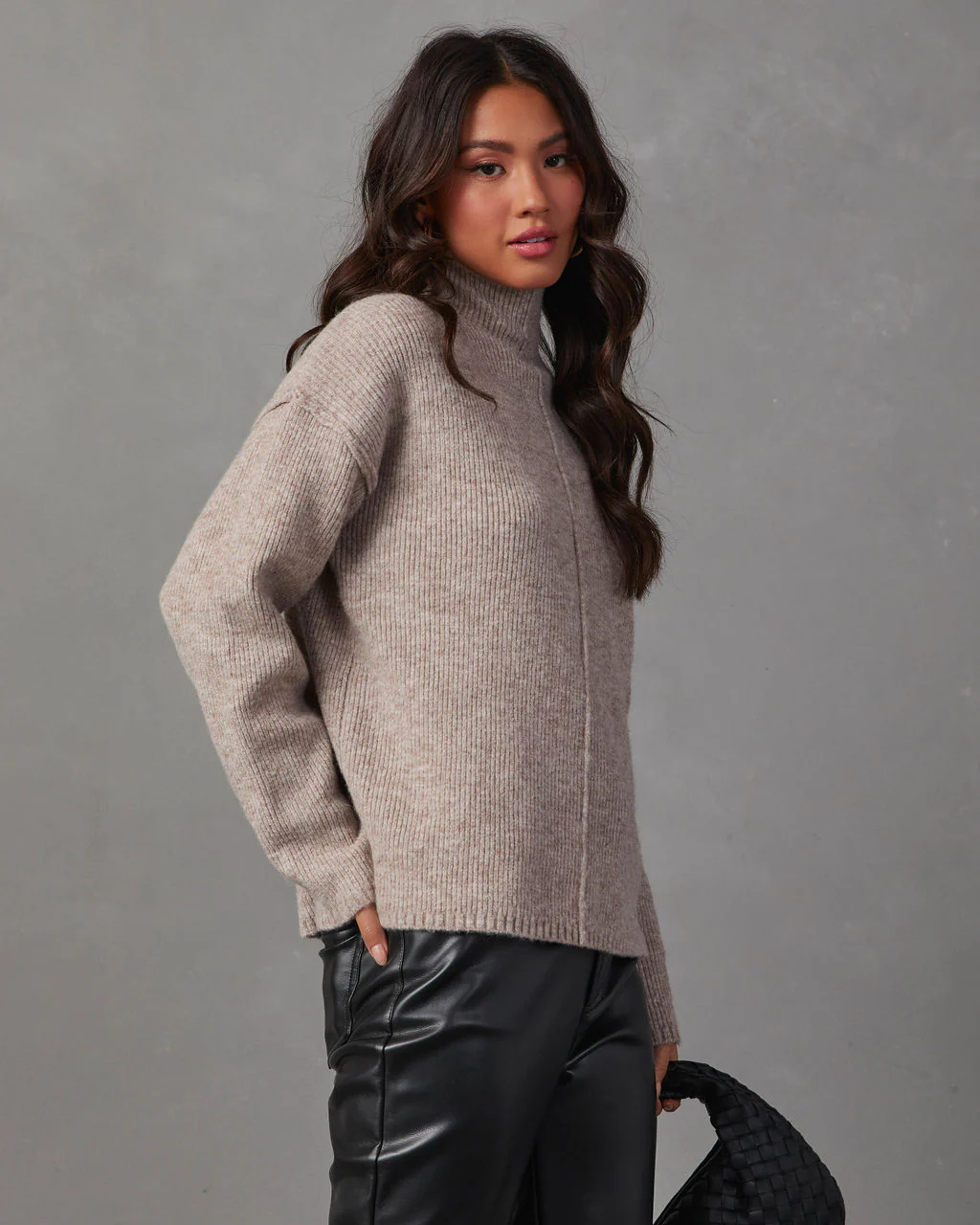 Malia Mock Neck Seamed Sweater - Image 15