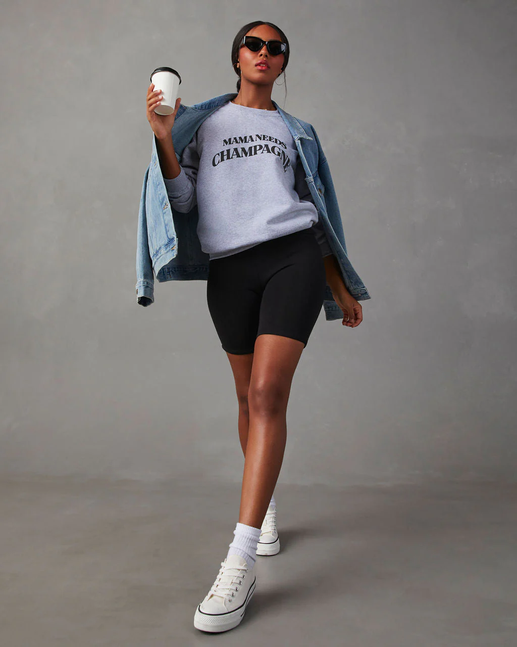 Mama Needs Champagne Graphic Sweatshirt - Image 3