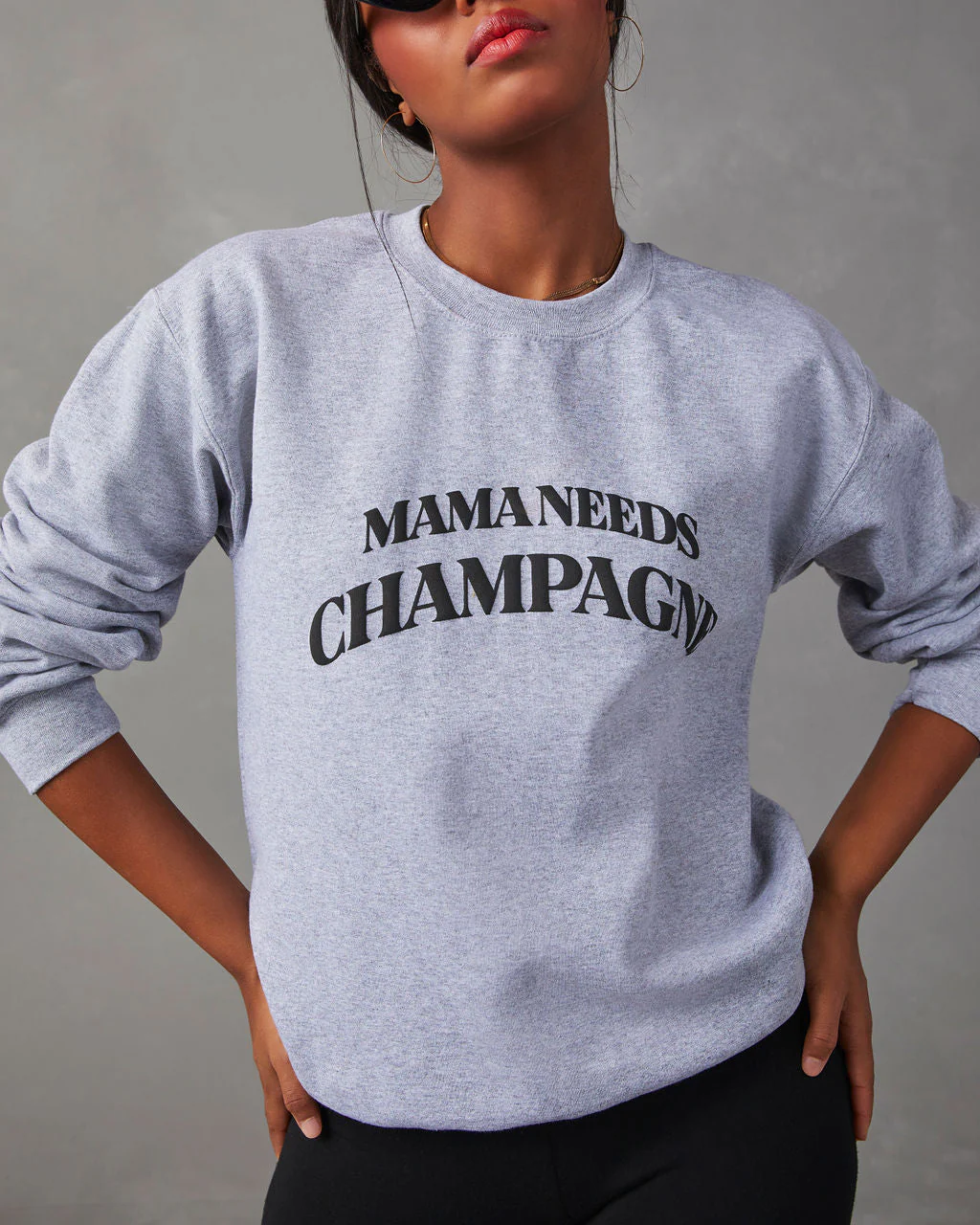 Mama Needs Champagne Graphic Sweatshirt - Image 5
