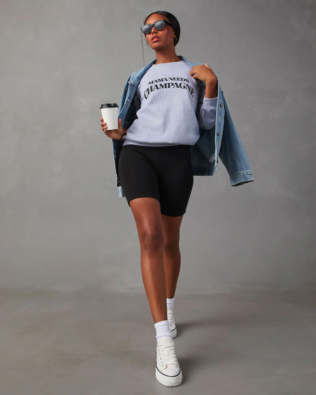 Mama Needs Champagne Graphic Sweatshirt - Image 6