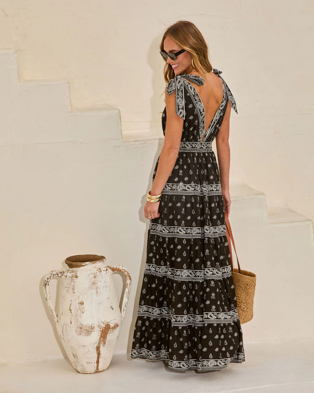 Manda Fit And Flare Paisley Maxi Dress - Image 4