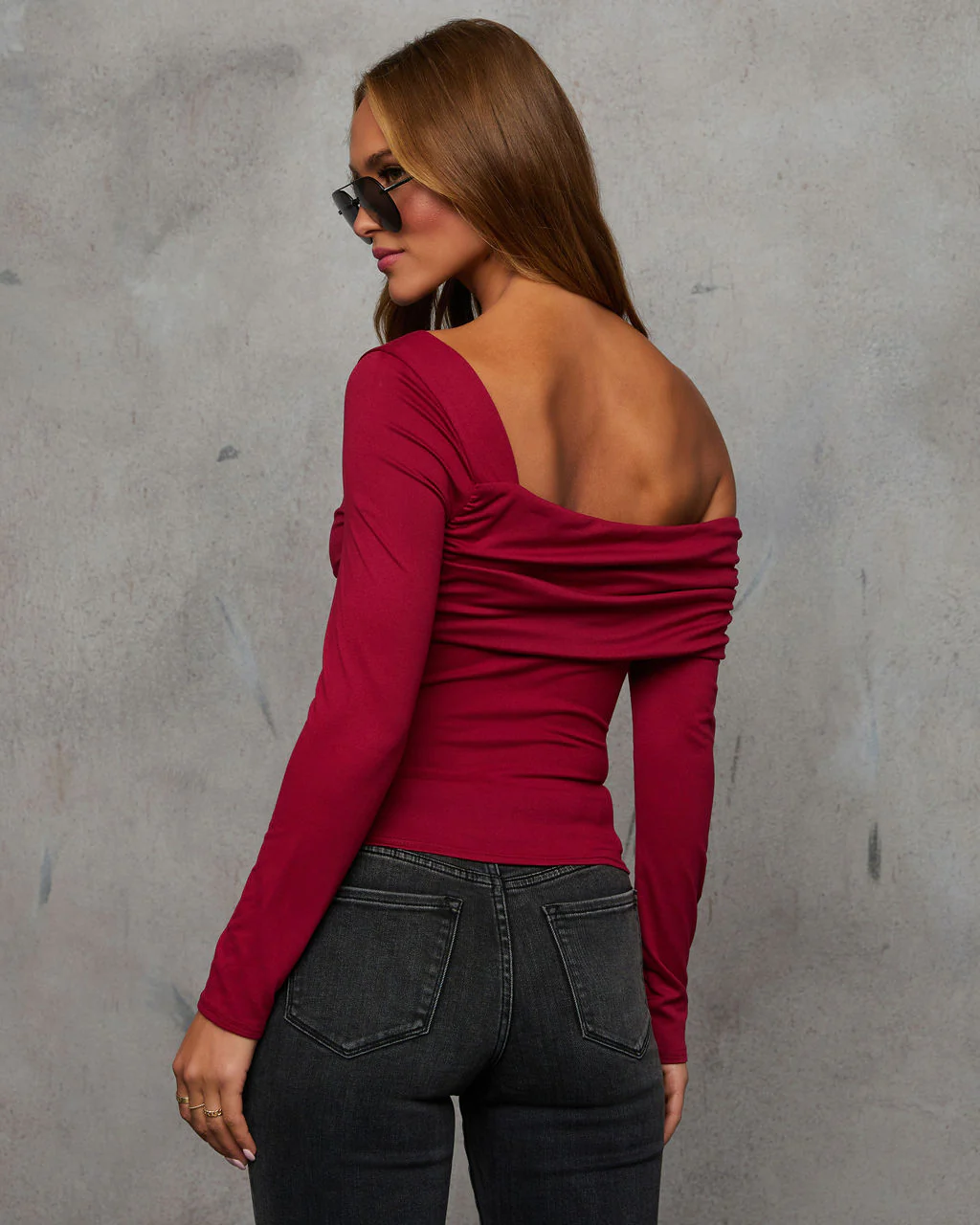 Mandie Ruched One Shoulder Top - Image 4